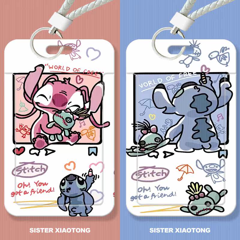 史迪奇安琪涂鸦学生滑盖卡套饭卡公交卡身份证保护套门禁卡校卡套,文具电教/文化用品/商务用品,卡套/证件套,淘宝优惠券,粉丝福利购,淘宝优惠卷