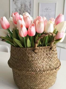 5/10Pcs Tulips Artificial Flower PU Real Touch Tulip Bouquet