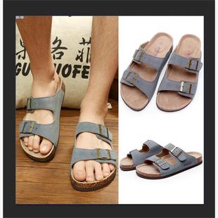 Cork拖鞋Womens Slides Man Slippers Clogs Flip Flops Lady New