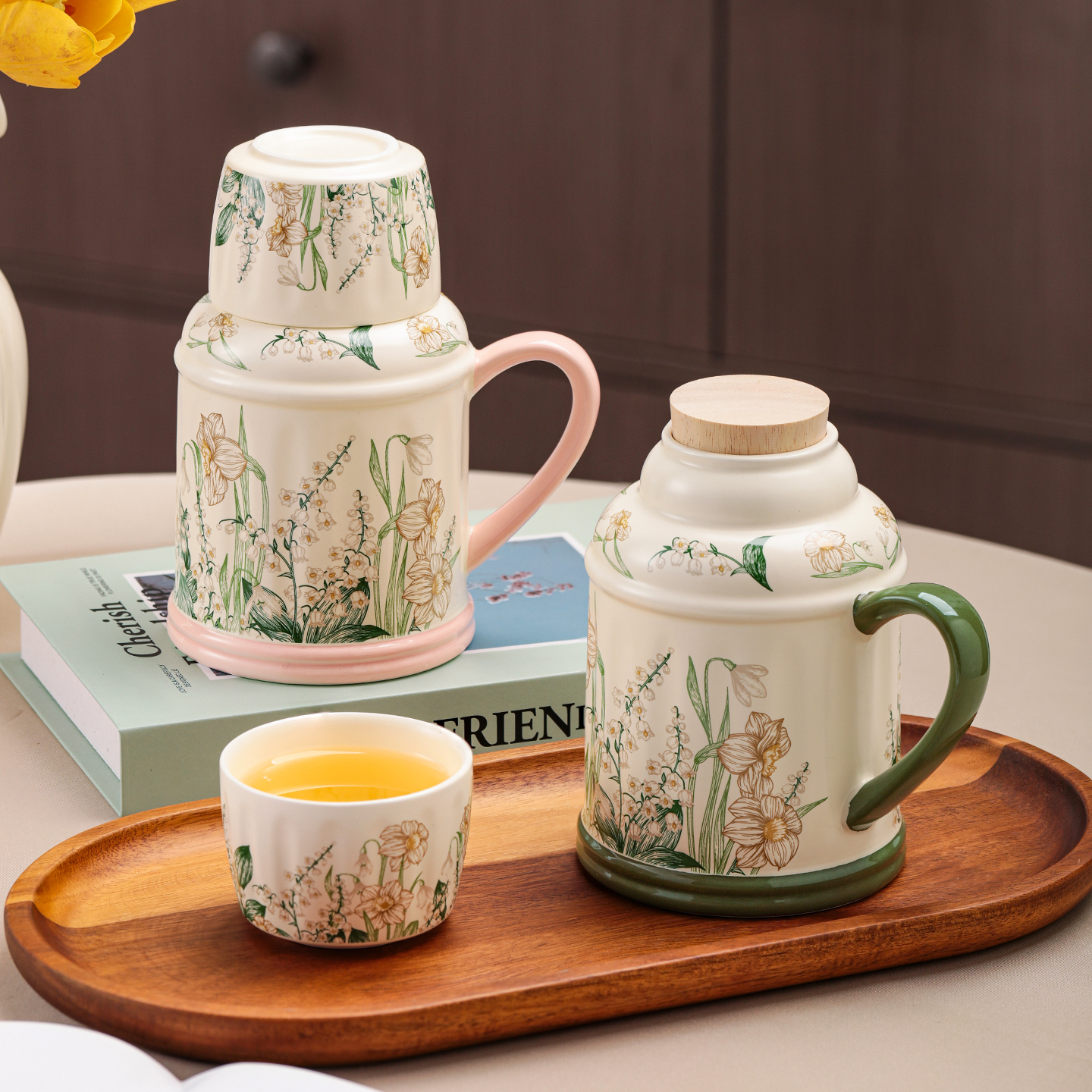 手提礼盒一壶一杯高温贴花