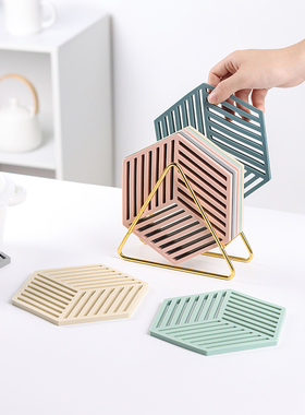 硅胶餐垫隔热垫防烫餐桌垫多边形杯垫碗垫子盘子垫子厨房砂锅垫子