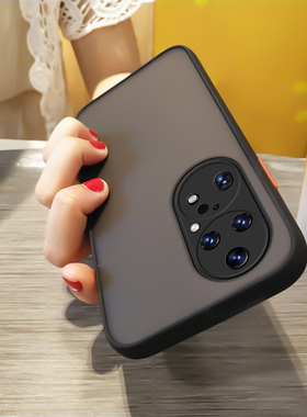 潮牌简约适用华为P50手机壳华为P50pro保护套P50E透明新款镜头全包绿色防摔黑色耐脏磨砂肤感硬壳软边男女款