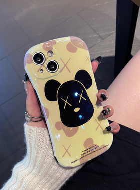 mate60pro蓝光小蛮腰潮牌Kaws小熊适用p60pro手机壳华为mate50软壳mate60pro+新款5G高级感P60网红硅胶套情侣