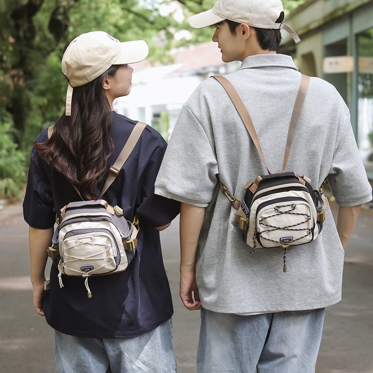 双肩包女户外徒步爬山小背包轻便迷你逛街旅游小型书包男生斜挎包