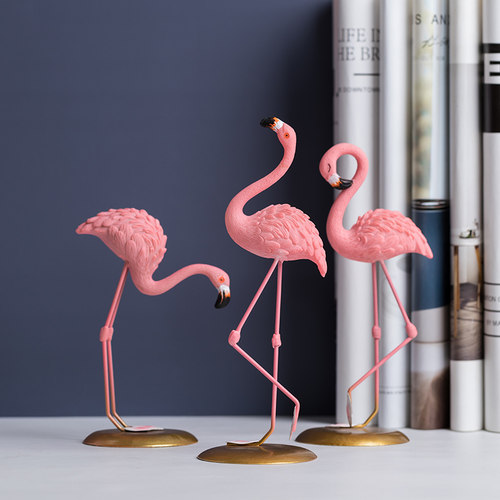 火烈鸟酒柜桌面摆件ins北欧