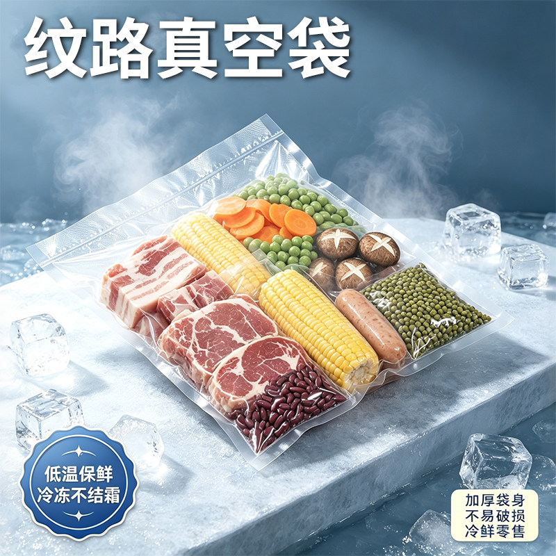 网纹路真空袋封口机专用冰箱保鲜袋食品袋家用腊肉密封包装袋子