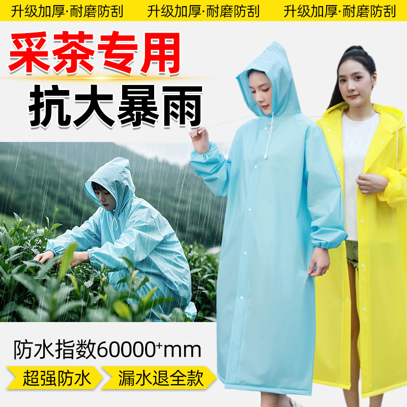 采茶专用雨衣摘茶叶暴雨级防水衣服加厚耐磨女士农民干活防雨装备