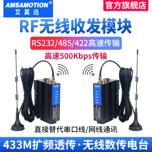 艾莫迅RF无线收发通讯模块rs232/485/422高速转换器 433M数传电台