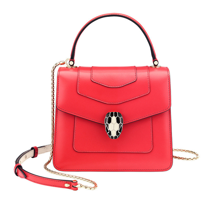 BVLGARI宝格丽红色女士挎包