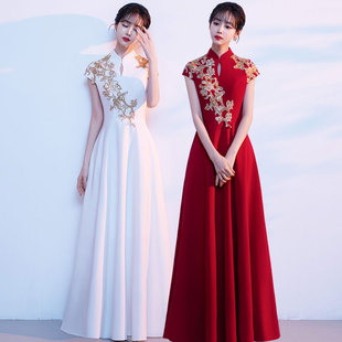 大合唱团演出服女长裙2025新款红歌中国风朗诵服装独唱走秀晚礼服