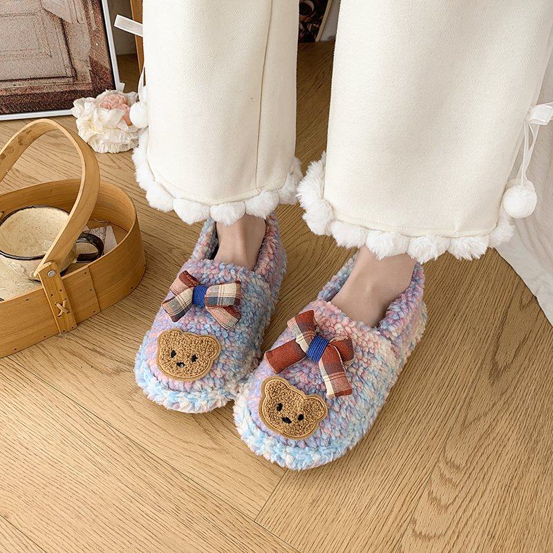 元气可爱小熊棉鞋女冬季外穿时尚甜美卡通软底加绒防滑舒适包跟鞋,女鞋,棉鞋,淘宝优惠券,粉丝福利购,淘宝优惠卷