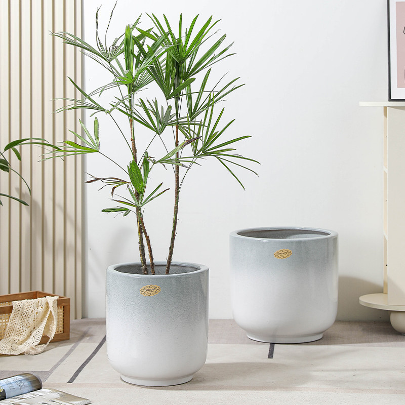 北欧陶瓷花盆现代家用散尾葵发财树龟背芋大号口径渐层落地盆专用,鲜花速递/花卉仿真/绿植园艺,花盆,淘宝优惠券,粉丝福利购,淘宝优惠卷