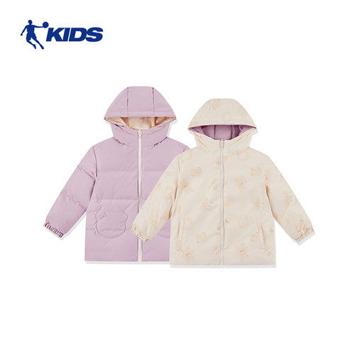 【商场同款】乔丹儿童冬季女童防风外套双面穿小童羽绒服T9517697