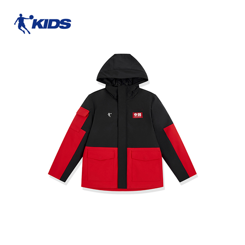 乔丹男童羽绒服2025春季保暖学生加厚防风羽绒外套男上衣T8442687