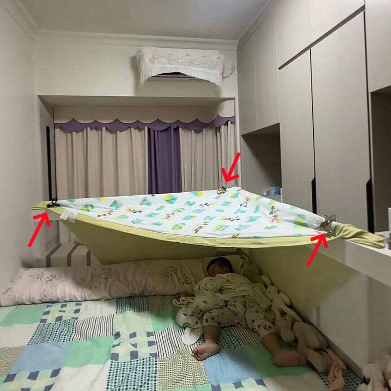 宝宝睡觉防着凉神器!婴儿入睡遮光空调挡风强力夹子自制挡风板