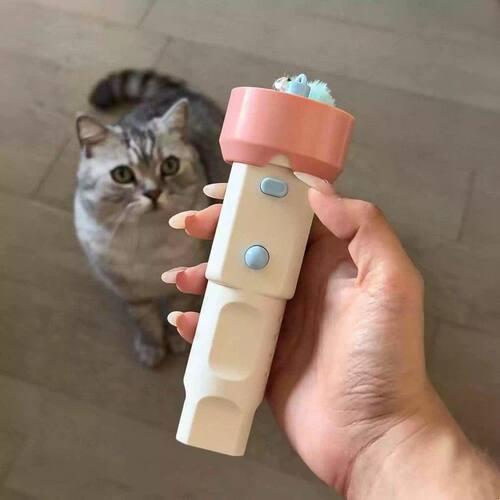 【懒人逗猫棒】小猫咪玩具自嗨解闷自动收回毛球发射器电动钓猫器