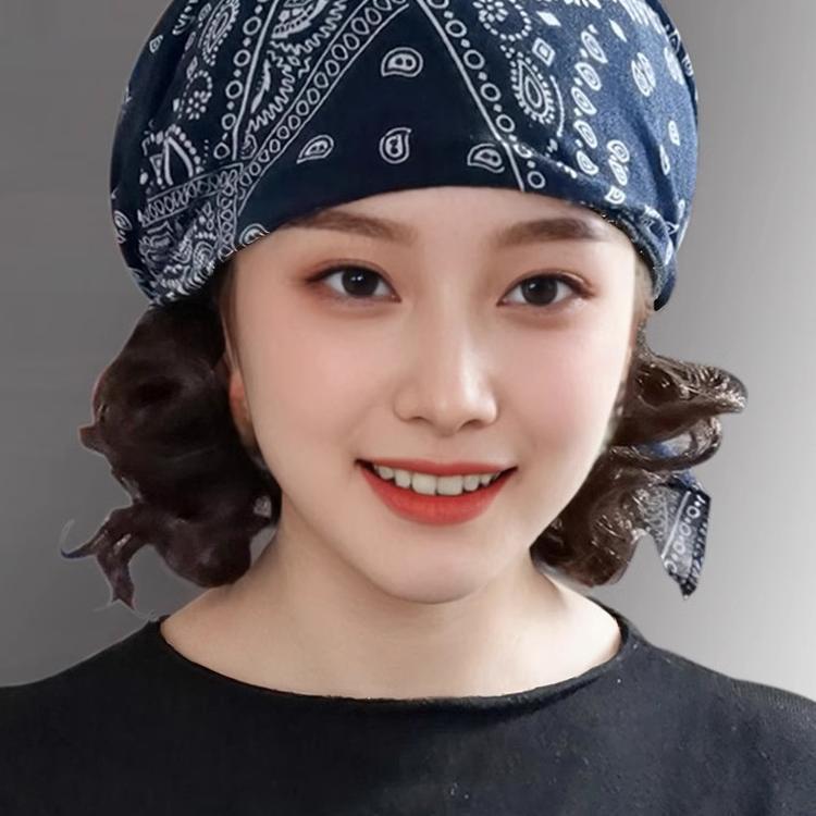 薄款遮白发包头帽头巾帽飘带洋气头饰春秋发带帽帽子女款2025新款