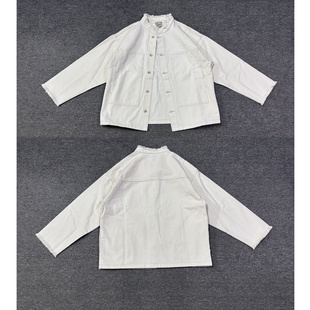 好质感长期主义某登家新中式风小立领毛边休闲斜纹棉外套 尾货