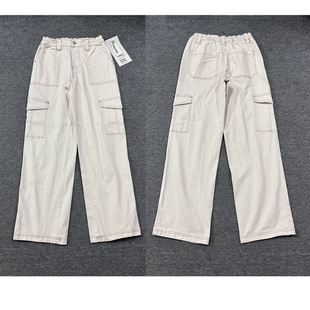 NoBo純元98棉撞色明线多袋伐木工装弹力休闲女长裤 外贸尾货