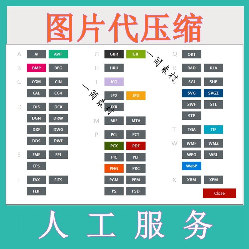 图片tif压缩LZW eps ICO PSD SVG TGA  webp xpm pcx pic emf dis