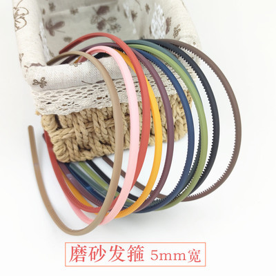 塑料磨砂发箍女细款彩色质感窄边