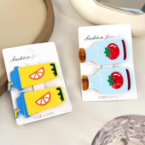 韩版in卡通可爱鸭嘴夹番茄汁