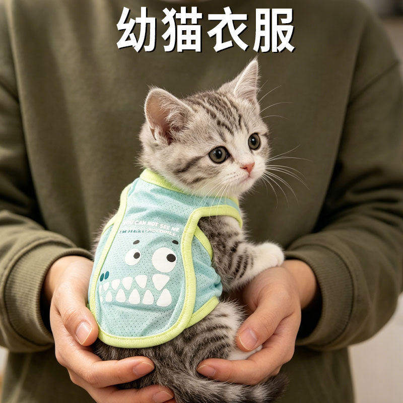 幼猫衣服小猫咪奶猫2个月一个月特小3个月夏季超小一斤内凉凉衣
