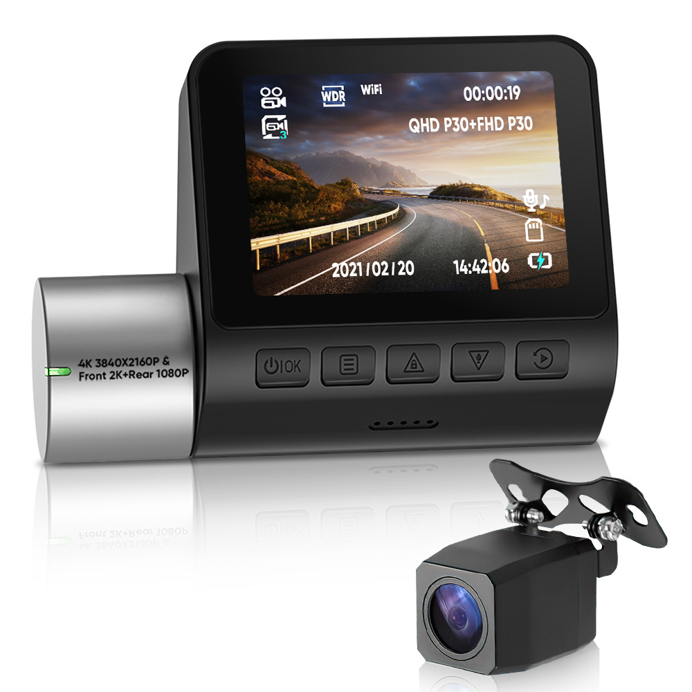 4K行车记录仪V503840*2160P带WiFi70mai行车记录仪优化款A500