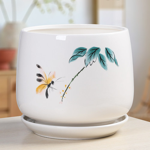 简约欧式陶瓷绿萝花盆