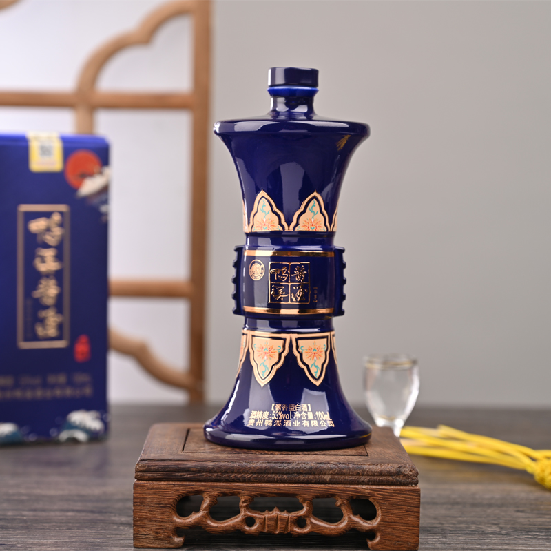 鸭溪酱酒华尊 53度酱香型高度白酒自饮送礼飞天仕女图100ml礼盒装