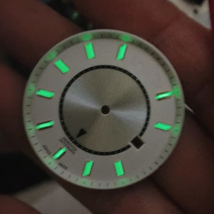 代用积夜光2813 8215 8205 ST6表盘34.8单日历字面大尺寸手表配件