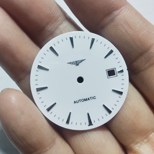 瓷面浪表盘2813 8205 8215ST6字面刻度30.5mm表面3点日历手表配件