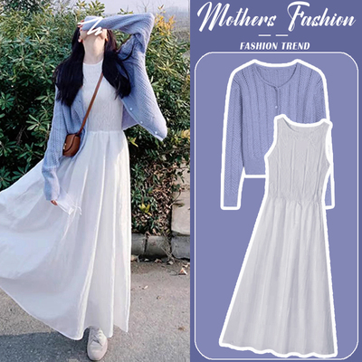 孕妇连衣裙套装春秋2025新穿到生