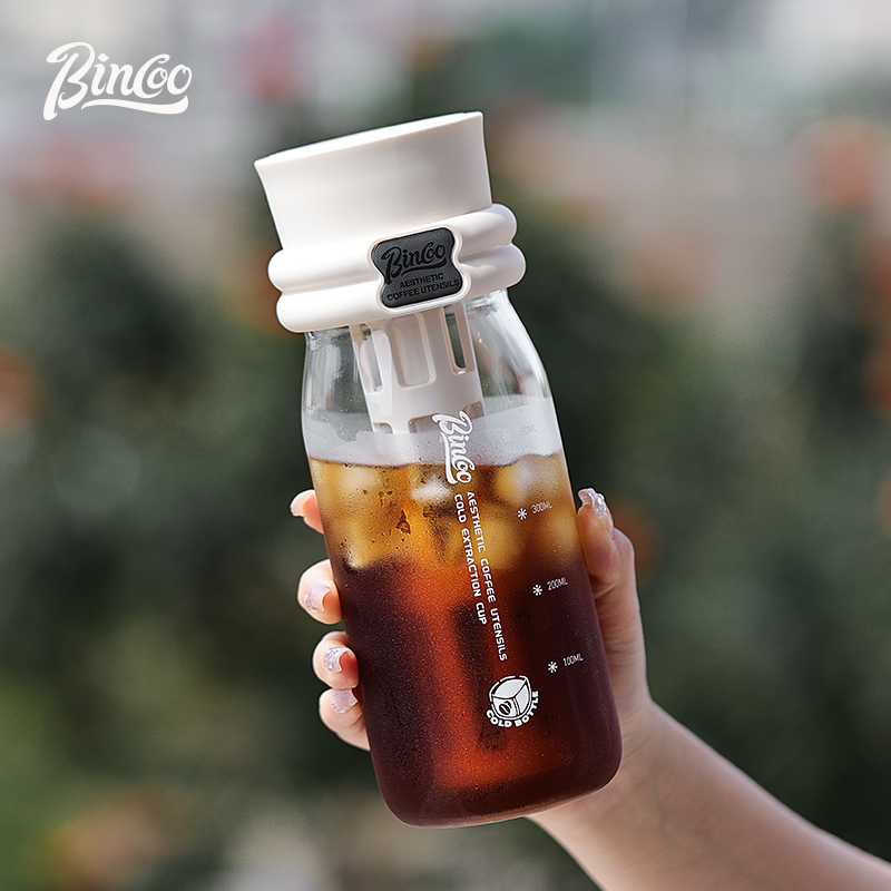 Bincoo冷萃咖啡杯高硼硅玻璃瓶耐高温冷萃壶便携式随行冷泡瓶水杯