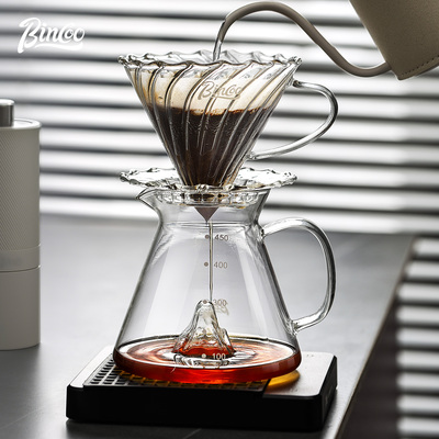 Bincoo山丘手冲咖啡分享壶套装V60玻璃过滤杯滴滤式咖啡萃取器具