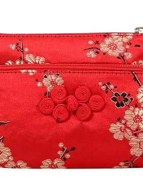 中国风刺绣织锦零钱包礼品送老外