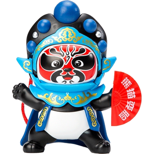 川剧变脸娃娃玩具京剧脸谱熊猫公仔摆件四川成都中国风礼品送老外