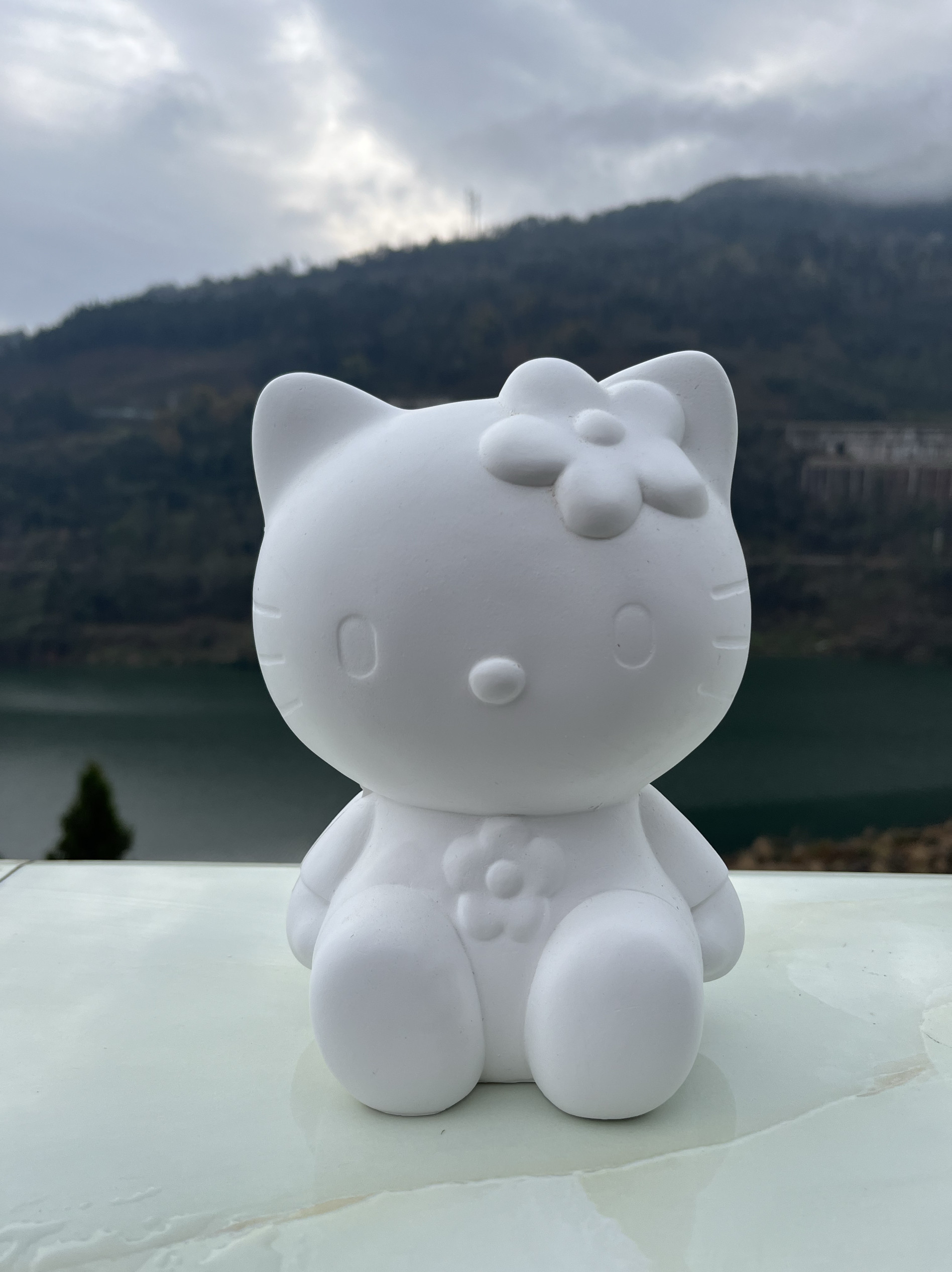 网红爆款kitty猫石膏娃涂色白模填色/模具彩绘/