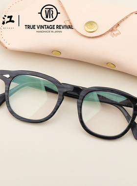 TVR眼镜方形美式复古日本手工板材玳瑁色男女近视赛璐珞镜架ARNEL