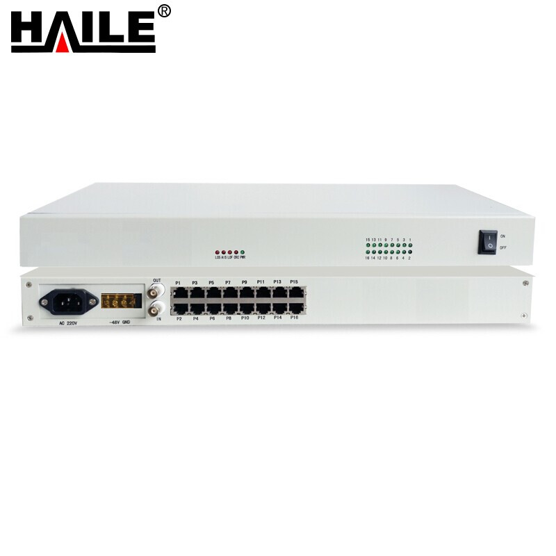 海乐（Haile）PCM电话语音复用设备光端机 E1转8路电话+8路磁石 机架式双电源1对 HE-1E1-8L8C