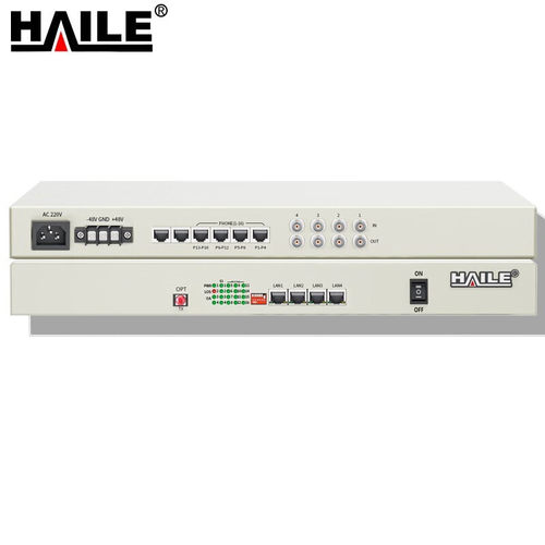 HAILE海乐PCM综合业务光端机 4E1+4物理隔离网+8路电话+8磁石 单纤FC 80公里1对HN-4E1-4Q8L8C-FC80
