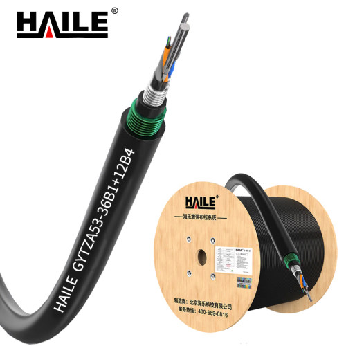 HAILE 48芯重铠阻燃混合光缆 GYTZA53-36B1+12B4 米