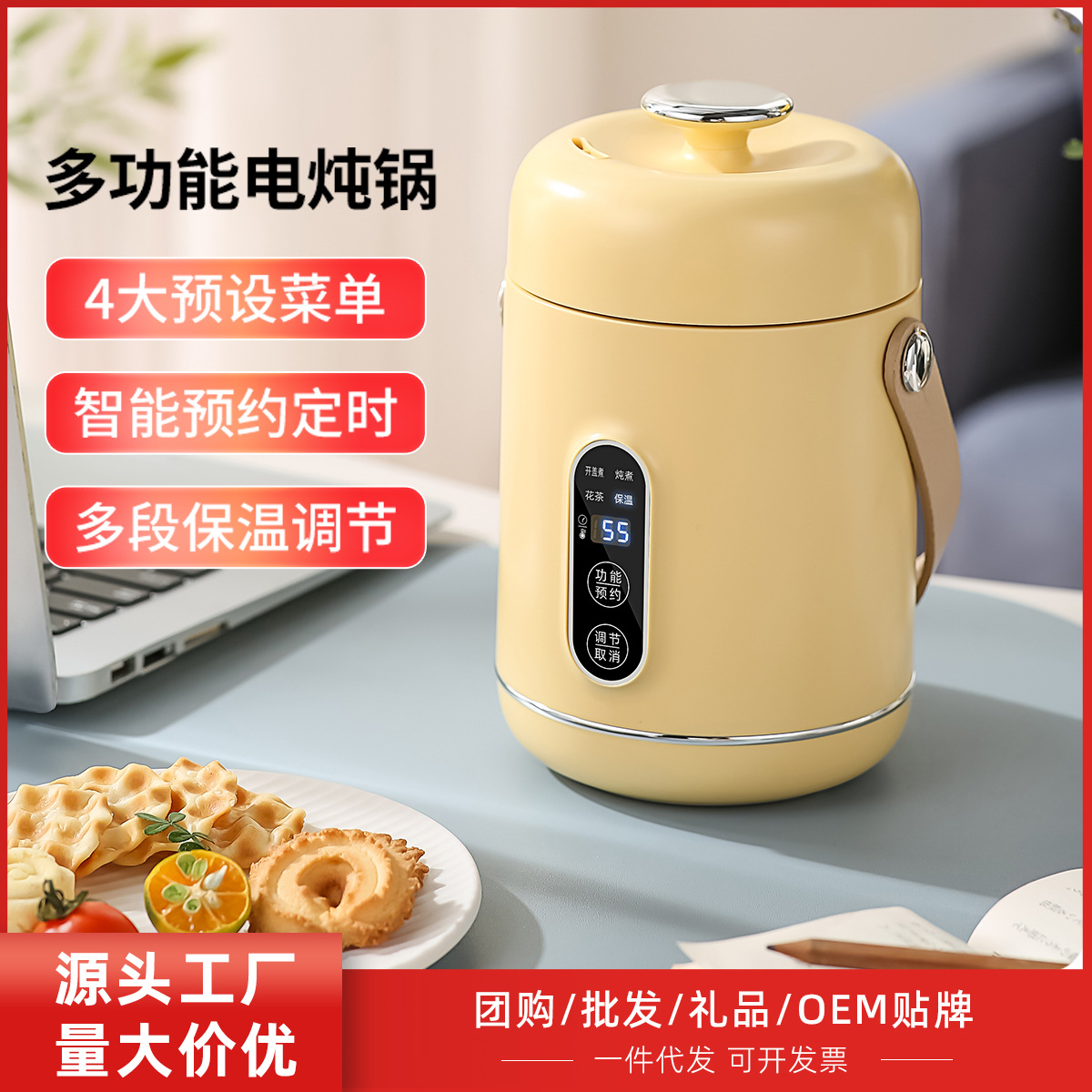 智能电炖锅养生壶迷你小型养生杯煮粥家用多功能便携式煲汤电炖杯