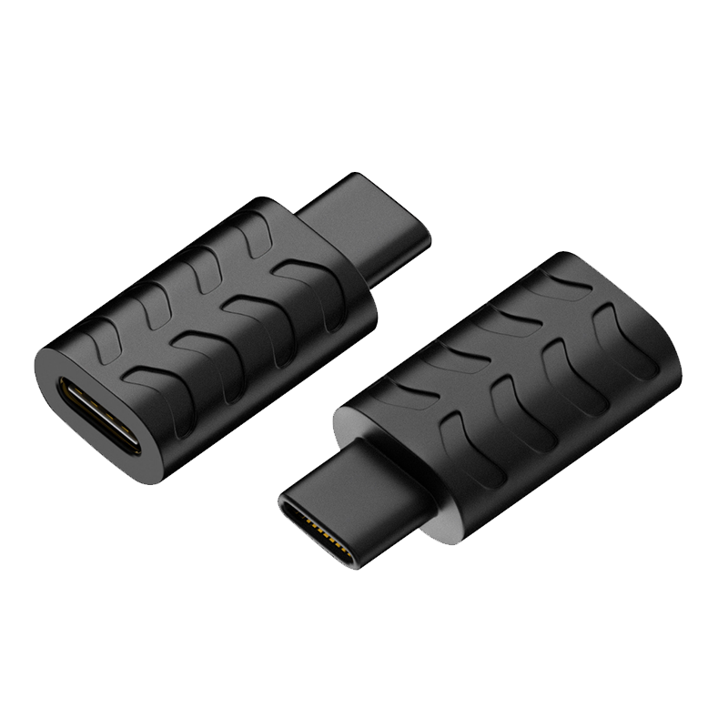 24PIN满针全功能TypeC公对母口测试转接头USB3.2一体注塑全塑胶数据线延长转换头老化专用防刮花磨损延长插头