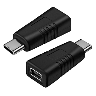 mini USB母转Type c公转换器T型口母头数据线C插头连接线miniusb接口转接头tpyec充电车载行车记录仪电源线
