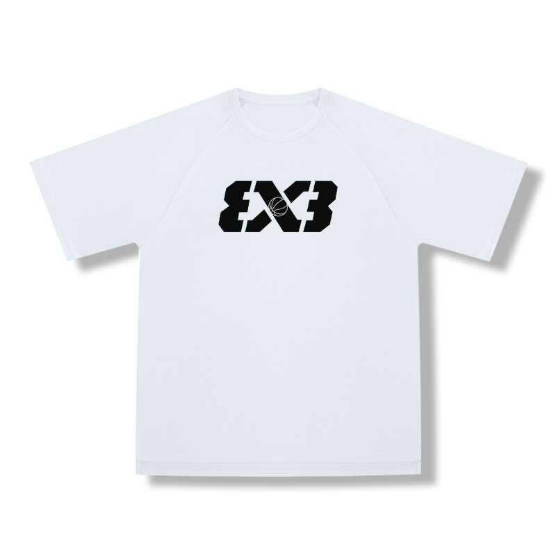 SMILE ISLAND夏季薄款透气运动T恤3X3美式短袖投篮服篮球训练速干