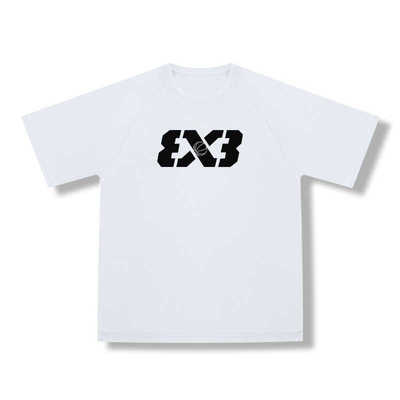 SMILE ISLAND夏季薄款透气运动T恤3X3美式短袖投篮服篮球训练速干