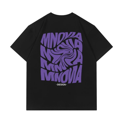 SMILE ISLAND 美式抽象旋转字母设计感复古短袖T恤