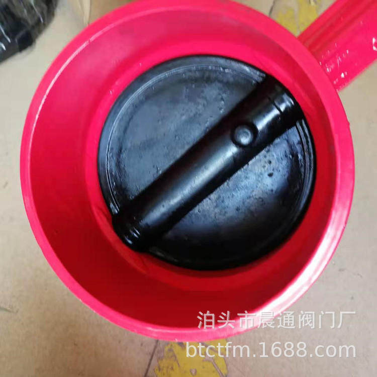 d81x消防专用手柄沟槽蝶阀100花体涡轮沟槽蝶阀铸铁消防沟槽蝶阀