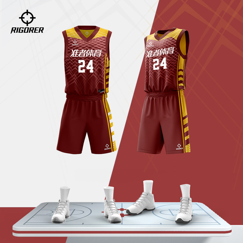 准者数码印双层双面穿篮球服训练队服新款两面穿球衣比赛球服定制